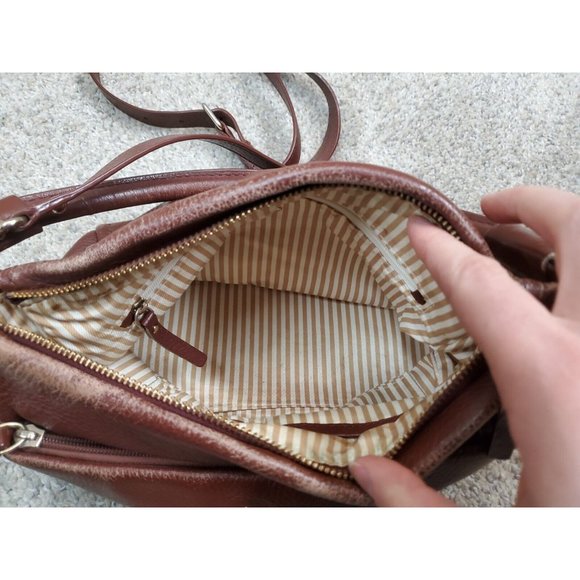 Kate Spade Crossbody Purse Brown Pebbled Cow Leather - Picture 9 of 11